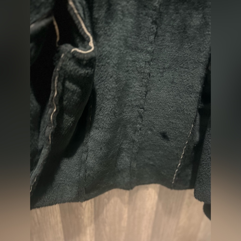 Vintage Weavz Women's Floral Jacket Multicolor Suede Black Fur Size Medium - Picture 7 of 8